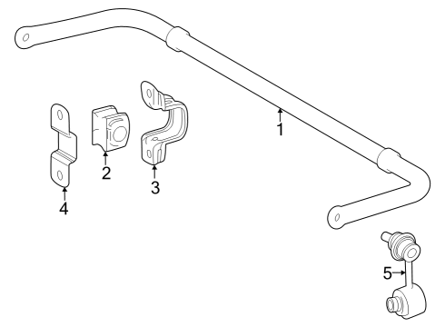 2023 Toyota bZ4X Rear Suspension, Control Arm, Ride Control, Stabilizer Bar Diagram 2 - Thumbnail