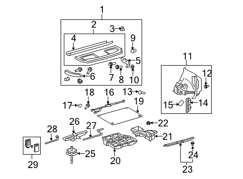 2010 Scion xB Interior Trim - Rear Body Diagram