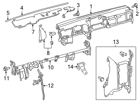 2014 Scion iQ Brace Sub-Assembly, Inst Diagram for 55306-74030