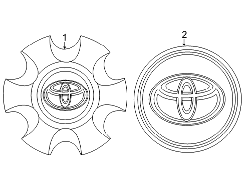 2024 Toyota Tundra Wheel Covers & Trim Diagram