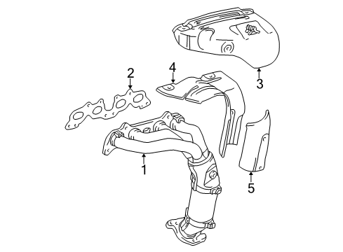 1999 Toyota Solara INSULATOR, Exhaust Manifold Heat Diagram for 17169-74030