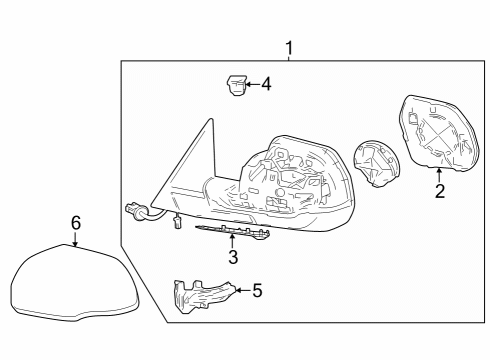 2023 Toyota Sequoia COVER, OUTER MIRROR Diagram for 87945-0C100-A1