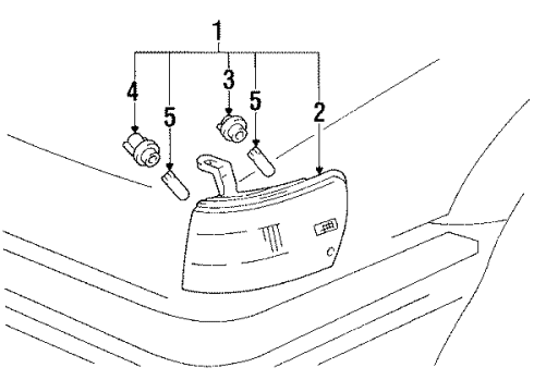 1992 Toyota Corolla Park Lamps Diagram 2 - Thumbnail