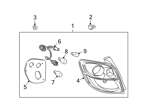 2011 Toyota Matrix Bulbs Diagram 4 - Thumbnail