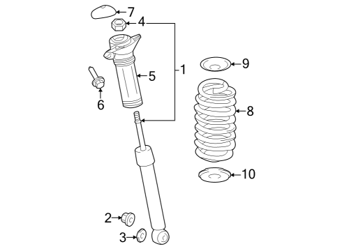 2023 Toyota GR Corolla Shocks & Components - Rear Diagram