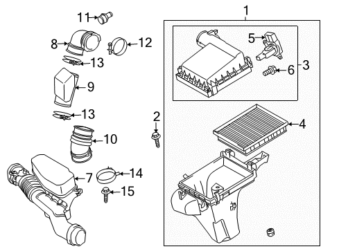 2015 Toyota Prius Cap Sub-Assembly, Air Cl Diagram for 17705-37131