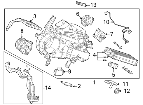 2024 Toyota Grand Highlander A/C & Heater Assembly, Rear Diagram for 87030-0E180