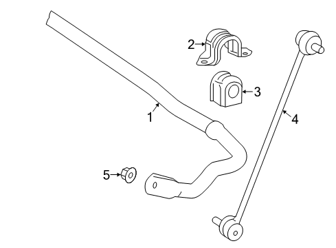 2022 Toyota Prius AWD-e Stabilizer Bar & Components - Front Diagram