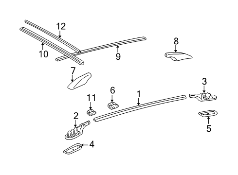 2003 Toyota Sienna Luggage Carrier Diagram 1 - Thumbnail