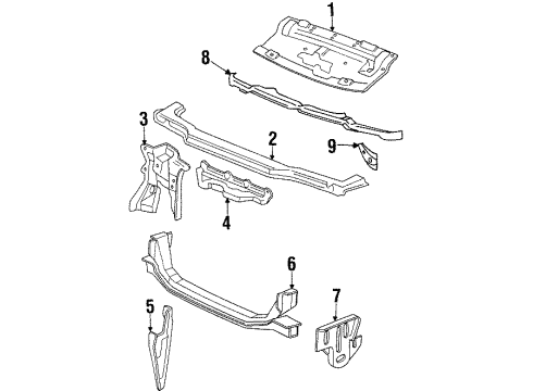 1993 Toyota Celica Support, Driver Side Diagram for 53212-20210