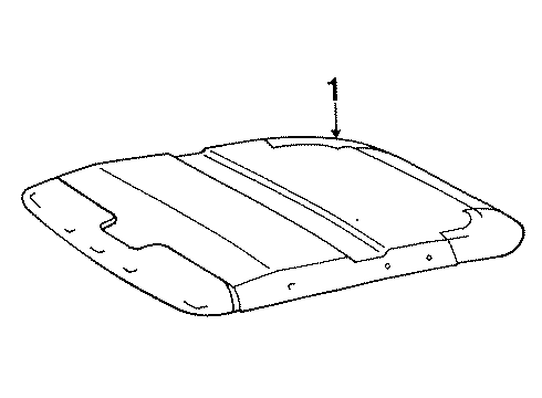 1989 Toyota Tercel Visor Assembly, Right Diagram for 74310-16330-03