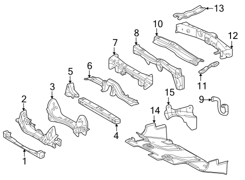 2023 Toyota Sequoia CROSSMEMBER SUB-ASSY Diagram for 51204-0C190