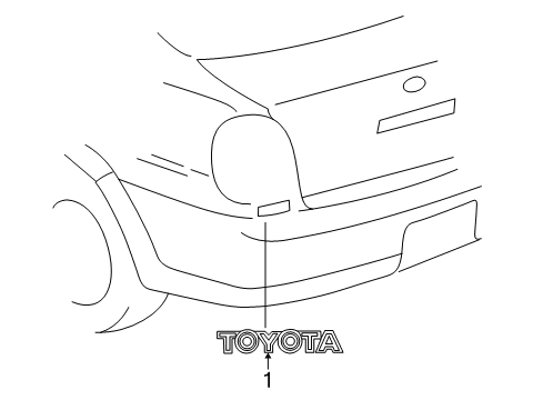 2005 Toyota Echo Exterior Trim - Rear Body Diagram