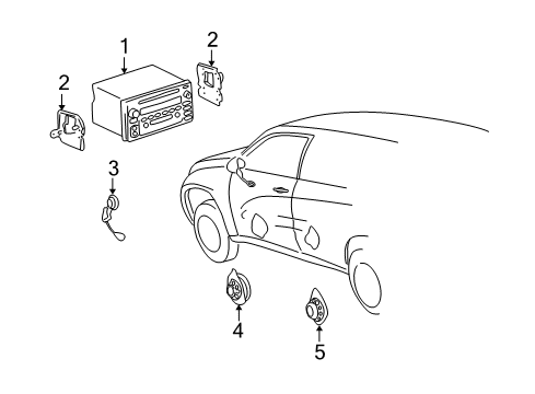 2005 Toyota RAV4 Bracket, Radio Diagram for 86212-42030