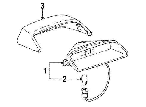 1996 Toyota Camry High Mount Lamps Diagram 1 - Thumbnail