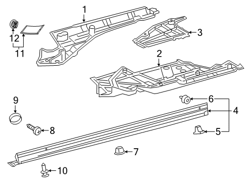 2022 Toyota RAV4 Exterior Trim - Pillars Diagram 1 - Thumbnail