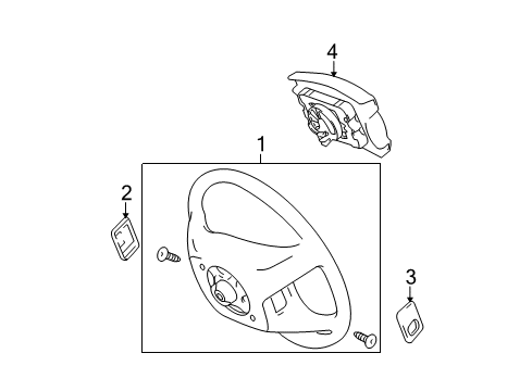 2009 Toyota Tacoma Cover, Steering Wheel, Lower Diagram for 45187-0C010-B1