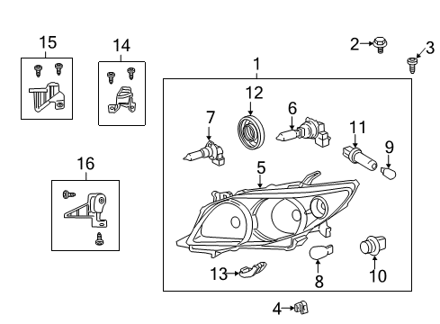 2012 Toyota Corolla Headlamps, Electrical Diagram 2 - Thumbnail