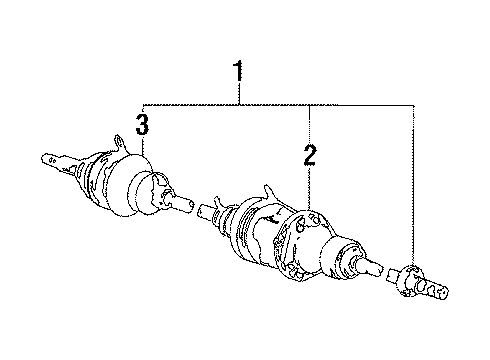 1984 Toyota Camry Shaft Assembly, Front Drive Diagram for 43410-32012