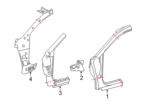 2018 Toyota Avalon Hinge Pillar Diagram