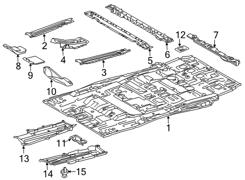 2019 Toyota Sienna Member Sub-Assembly, Front Diagram for 57104-08031