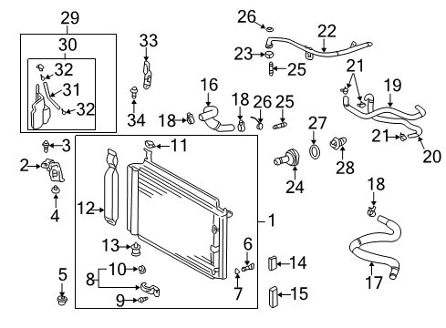 2003 Toyota Prius Bolt, w/Washer Diagram for 90068-04017