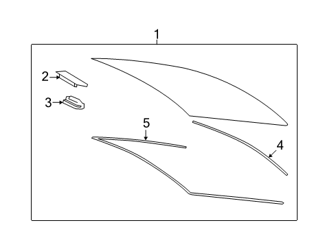 2018 Toyota Avalon Back Glass Diagram