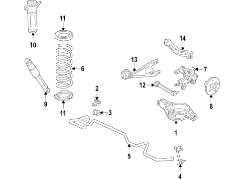 2022 Toyota Venza Suspension Components, Control Arm, Ride Control, Stabilizer Bar Diagram 3 - Thumbnail