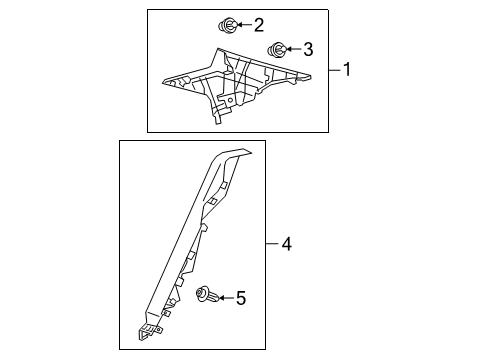 2023 Toyota Corolla GARNISH Assembly, Roof S Diagram for 62470-12260-C0