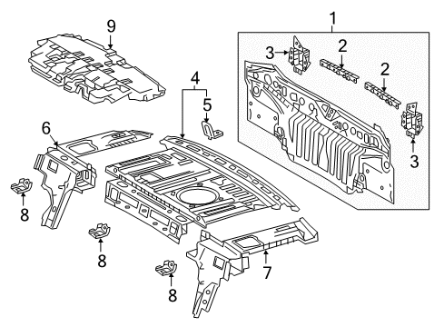 2020 Toyota Camry Rear Body Diagram 2 - Thumbnail