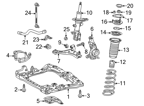 2012 Scion iQ Bearing, STRUT Mounting Diagram for 48619-74010