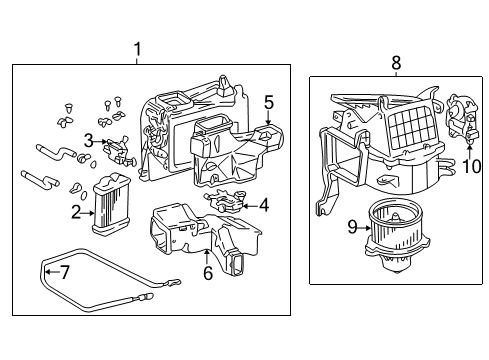 2001 Toyota Sequoia Cable Sub-Assy, Water Valve Control Diagram for 87286-0C010