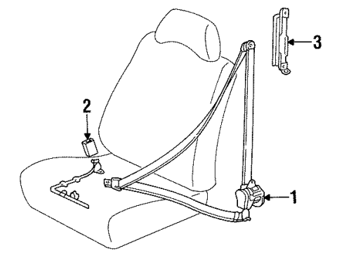 1995 Toyota Corolla Front Seat Belts Diagram