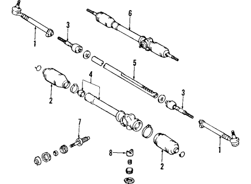 2001 Toyota Tacoma Steering Column & Wheel, Steering Gear & Linkage Diagram 11 - Thumbnail