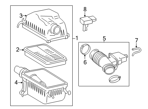 2010 Toyota Sequoia Cap Sub-Assembly, Air Cl Diagram for 17705-0S021