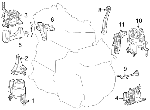 2023 Toyota Crown Bracket Sub-Assembly, En Diagram for 12303-F0160