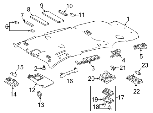 2018 Toyota RAV4 Lamp Assy, Map Diagram for 81260-0R201-B0