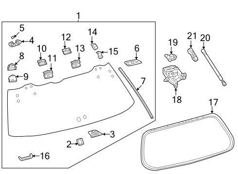 2024 Toyota Sequoia RETAINER, Quarter Wi Diagram for 62735-0E030