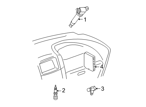 2005 Toyota Camry Ecm Ecu Engine Control Module Diagram for 89661-06B01