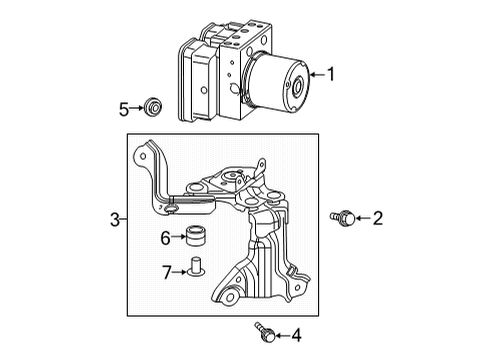 2021 Toyota RAV4 Prime ABS Components Diagram