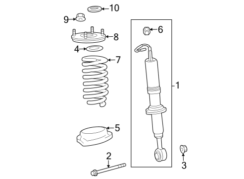 2023 Toyota Sequoia ABSORBER ASSY SET, S Diagram for 48510-8Z539