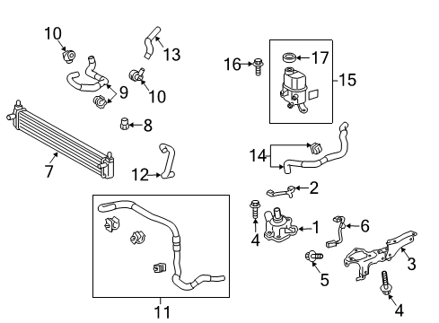 2013 Toyota Prius V Inverter Cooling Components Diagram