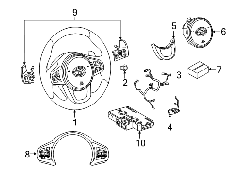 2022 Toyota GR Supra Steering Column & Wheel, Steering Gear & Linkage Diagram 5 - Thumbnail