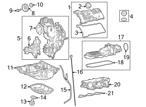 2024 Toyota Sequoia Gasket, Timing Chain Diagram for 11328-70070