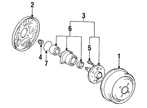 1994 Toyota Camry Rear Brakes Diagram