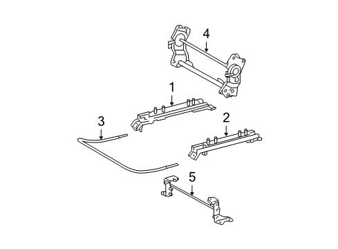 2007 Toyota Highlander Link Sub-Assy, Reclining Control, LH Diagram for 72308-48010