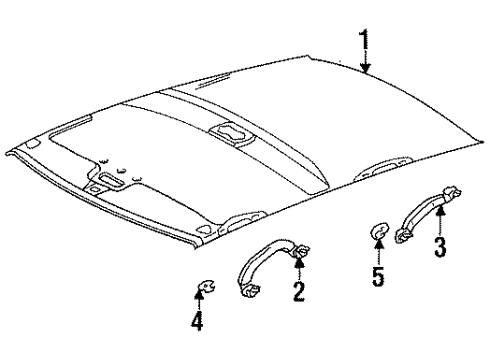 1996 Toyota Camry Grip Sub-Assy, Assist Diagram for 74610-22070-K0