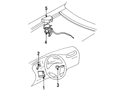 1994 Toyota Land Cruiser Computer Assy, Transmission Control Diagram for 89530-60080