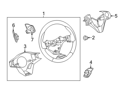 2018 Toyota RAV4 Switch Assembly Diagram for 84250-0R230-C0