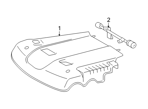 2013 Toyota Tacoma Engine Appearance Cover Diagram